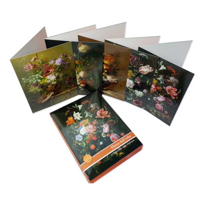 Three handmade greeting cards behind the 