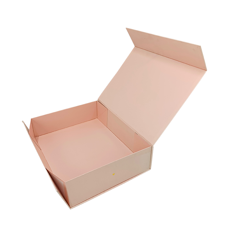Pink Elegant Paper Gift Box Collapsible Style Custom Box for Clothings