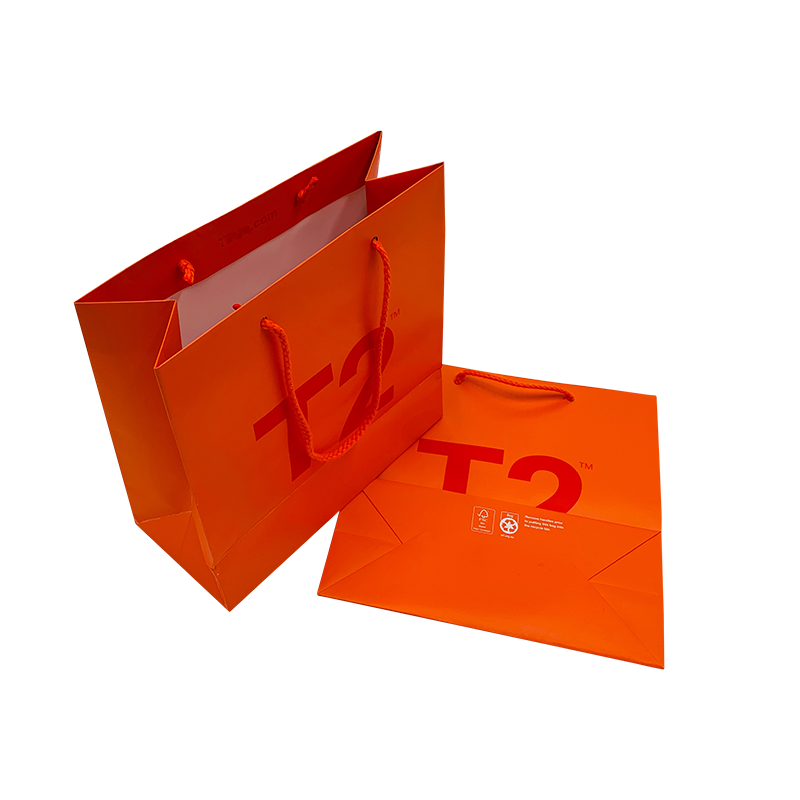 Fresh Orange Retail Paper Bags